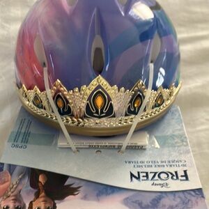 Disney Frozen Helmet with Gold Crown and Purple Accents
